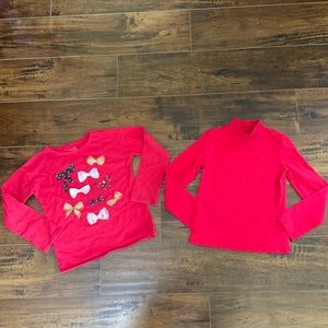 Girls size 6 long sleeve t shirts.
